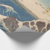 Japanse Waves Naruto Whirlpoolkunstwerk Cadeaupapier (Hoek)