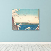 Japanse Waves Naruto Whirlpoolkunstwerk Canvas Afdruk (Insitu (Houten vloer))