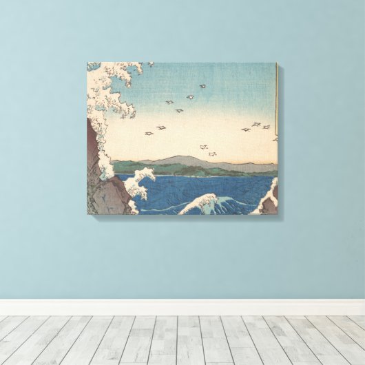 Japanse Waves Naruto Whirlpoolkunstwerk Canvas Afdruk (Insitu (Houten vloer))