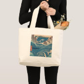 Japanse Waves Naruto Whirlpoolkunstwerk Grote Tote Bag (Voorkant (product))