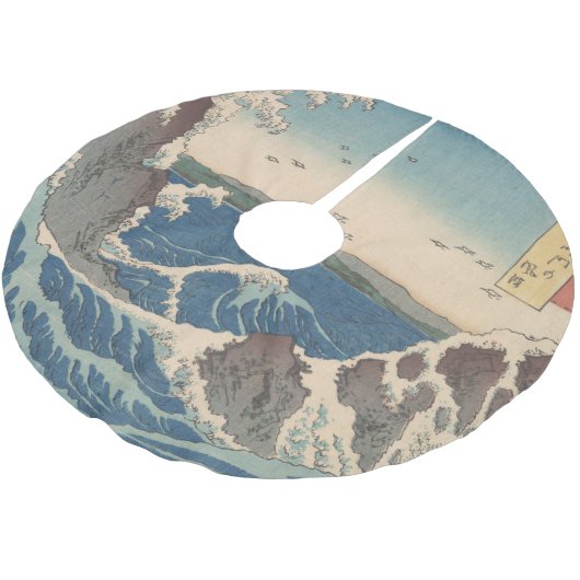 Japanse Waves Naruto Whirlpoolkunstwerk Kerstboom Rok (Gekanteld)