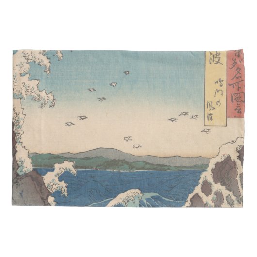 Japanse Waves Naruto Whirlpoolkunstwerk Kussensloop (Achterkant)