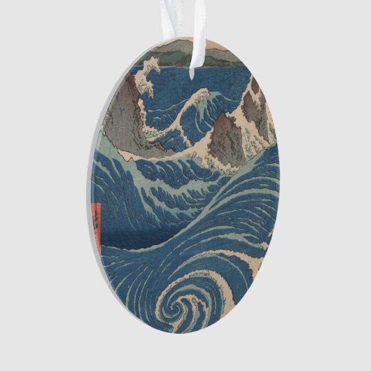 Japanse Waves Naruto Whirlpoolkunstwerk Ornament (voorkant)