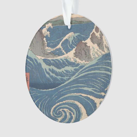 Japanse Waves Naruto Whirlpoolkunstwerk Ornament (voorkant)