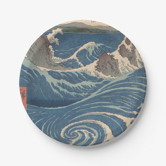 Japanse Waves Naruto Whirlpoolkunstwerk Papieren Bordje (Voorkant)