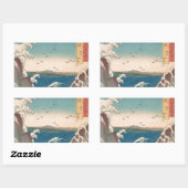 Japanse Waves Naruto Whirlpoolkunstwerk Rechthoekige Sticker (Vel)