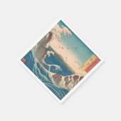 Japanse Waves Naruto Whirlpoolkunstwerk Servet (Hoek)