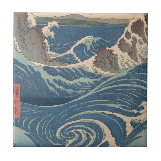 Japanse Waves Naruto Whirlpoolkunstwerk Tegeltje (Voorkant)