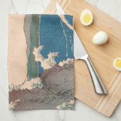 Japanse Waves Naruto Whirlpoolkunstwerk Theedoek (Quarter Fold)