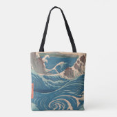 Japanse Waves Naruto Whirlpoolkunstwerk Tote Bag (Achterkant)