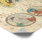  Japanse Wereldkaart Poster (Hoek)