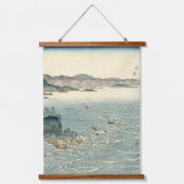 Japanse Whirlpools Landscape Triptych ukiyo Hangend Wandkleed (Voorkant 2)