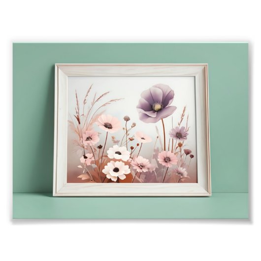 Japanse Wildflower Minimalist Botanical Foto Afdruk (Voorkant)