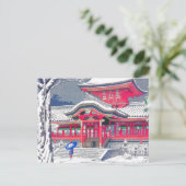 Japanse winter feestdagenkaart (Staand voorkant)