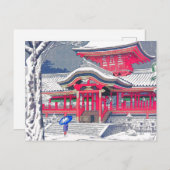 Japanse winter feestdagenkaart (Voorkant / Achterkant)