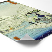 Japanse winter op het bos van de waterkant Ukiyo-E Poster (Hoek)