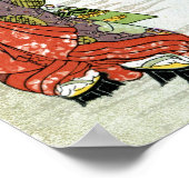 Japanse winterscène poster (Hoek)