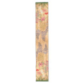 Japanse Wisteria Roos Flowers Floral Table Runner Lange Tafelloper (Voorkant)