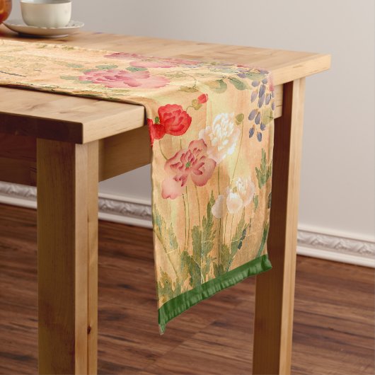 Japanse Wisteria Roos Flowers Floral Table Runner Lange Tafelloper (Voorbeeld)