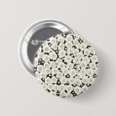 Japanse Witte Bloem Antiek Ontwerp Ronde Button 5,7 Cm (Voorkant /achterkant)