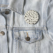 Japanse Witte Bloem Antiek Ontwerp Ronde Button 5,7 Cm (In situ)