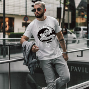 Japanse witte draak t-shirt