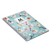 Japanse witte kerry Blossom Monogram Stationery Notitieboek (Rechterzijde)