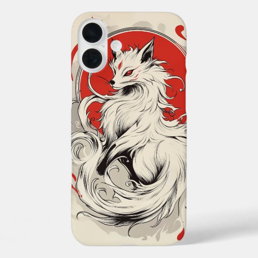 Japanse Witte Kitsune vos Case-Mate iPhone Case (Achterkant)