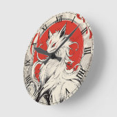 Japanse Witte Kitsune vos Ronde Klok (Hoek)