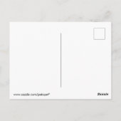 Japanse witte oogvogel op tulp-waterverf briefkaart (Achterkant)