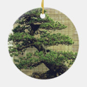 Japanse Witte Pine Bonsai Boom Foto Keramisch Ornament (Achterkant)
