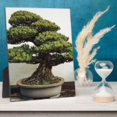 Japanse witte pine Bonsai-boom Fotoplaat (Zijkant)