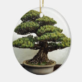 Japanse witte pine Bonsai-boom Keramisch Ornament (Links)