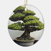 Japanse witte pine Bonsai Keramisch Ornament (Links)