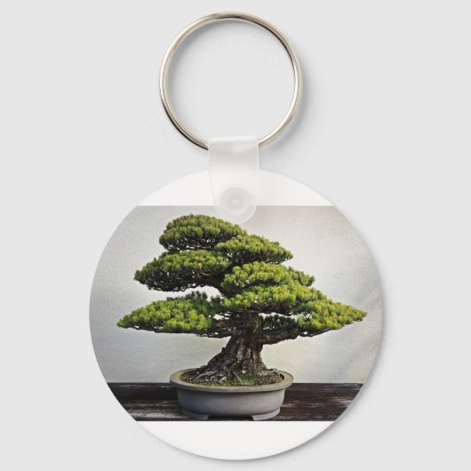 Japanse witte pine Bonsai Sleutelhanger (Voorkant)