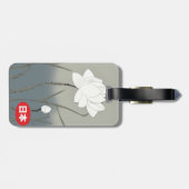 Japanse Witte Roos Bagagelabel (Achterkant horizontaal)