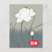 Japanse Witte Roos Briefkaart (Voorkant)