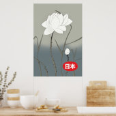 Japanse Witte Roos Poster (Keuken)