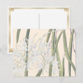  Japanse Witte Spider Orchid Art Briefkaart (Voorkant / Achterkant)