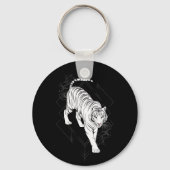 Japanse witte tijgerkunst sleutelhanger (Achterkant)