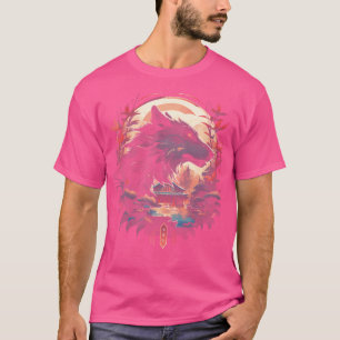 Japanse Wolf Anime Mythische Creatuur Spirit Manga T-shirt