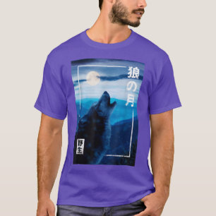 Japanse Wolf Wild Forest Night Graphic T-shirt