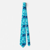 Japanse wolken, avondhemel, turquoise en indigo stropdas (Voorkant)