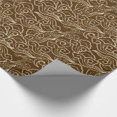  Japanse wolken, Chocolate Brown Cadeaupapier (Hoek)