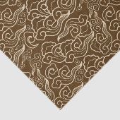 Japanse wolken, Chocolate Brown Tissuepapier (Detail)