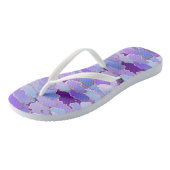Japanse wolken, Dawn, Twilight, Deep Paars Teenslippers (Schuin)