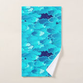 Japanse wolken, Evening Sky, Turquoise en Indigo Bad Handdoek (Handdoek)