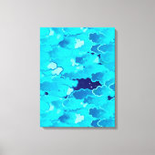 Japanse wolken, Evening Sky, Turquoise en Indigo Canvas Afdruk (Voorkant)