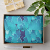 Japanse wolken, Evening Sky, Turquoise en Indigo Tissuepapier (Geschenk)