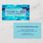 Japanse wolken, Evening Sky, Turquoise en Indigo Visitekaartje (Voorkant / Achterkant)